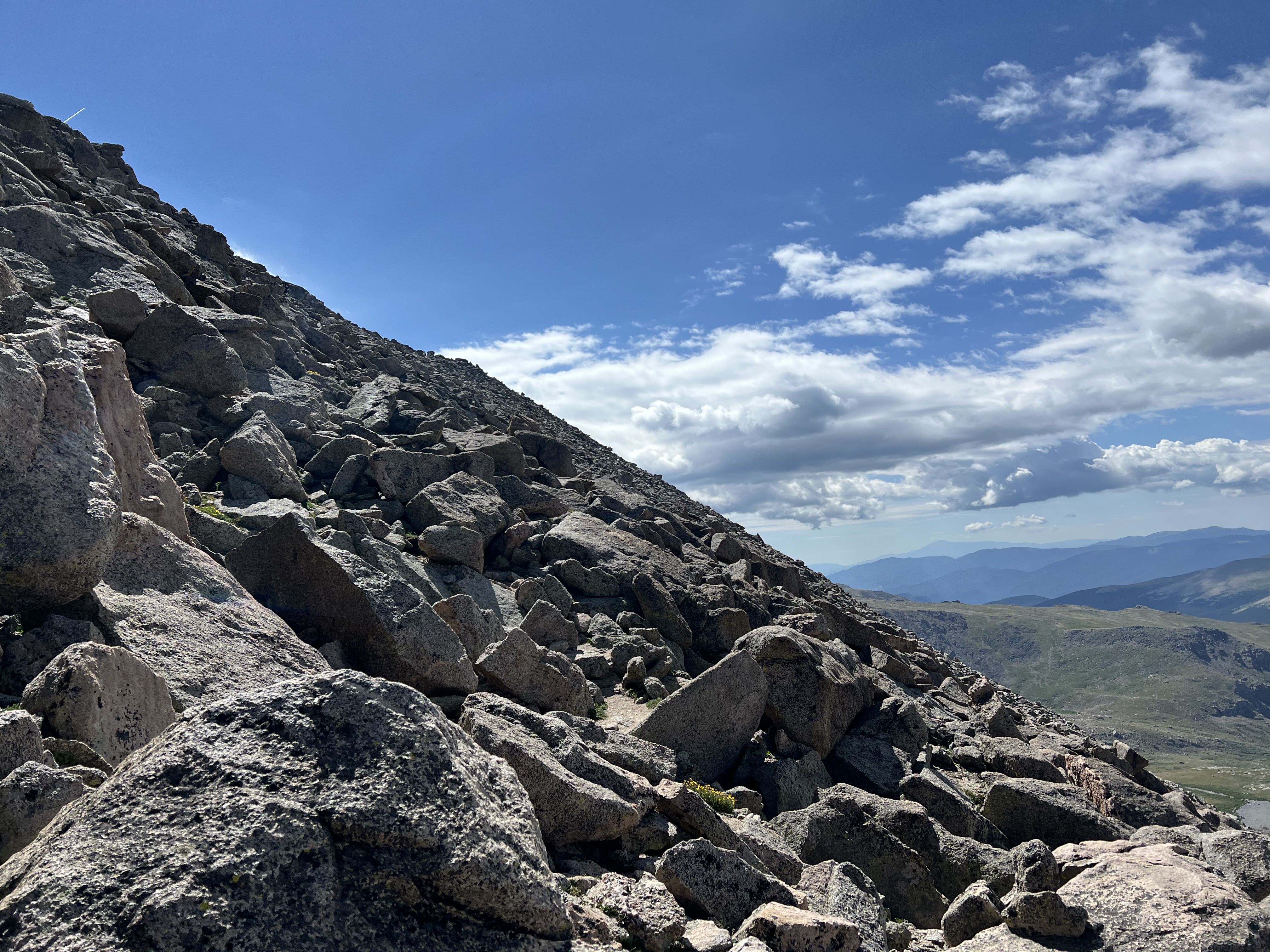 View of the side of the ridge line