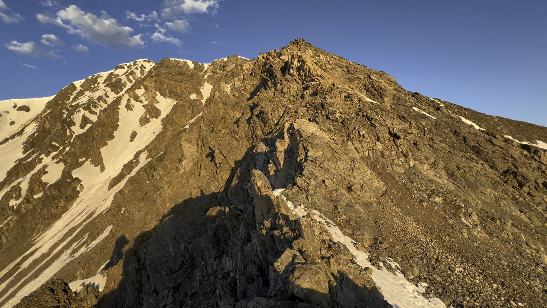 Facing the rest of the ridge